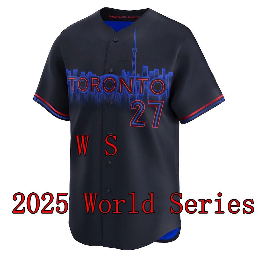 Custom 2025 World Series Jersey 27 Vladimir Guerrero Jr. Daulton Varsho Kevin Gausman Bo Bichette Jose Berrios George Springer Joe Carter Turner