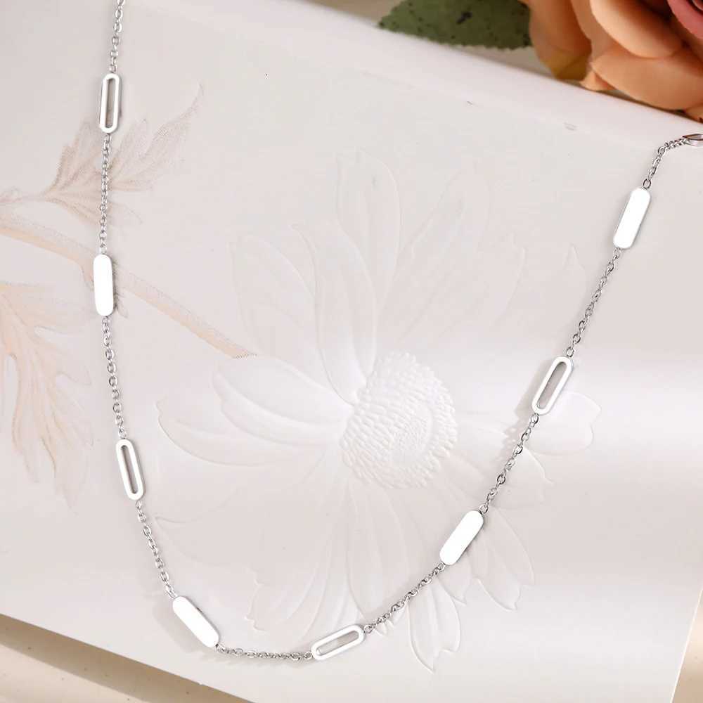 Stainl Steel Necklaces Geometric Round Rectangle Hollow Rectangle Choker Chain Trending Products Necklace For Women JewelryXJ251024