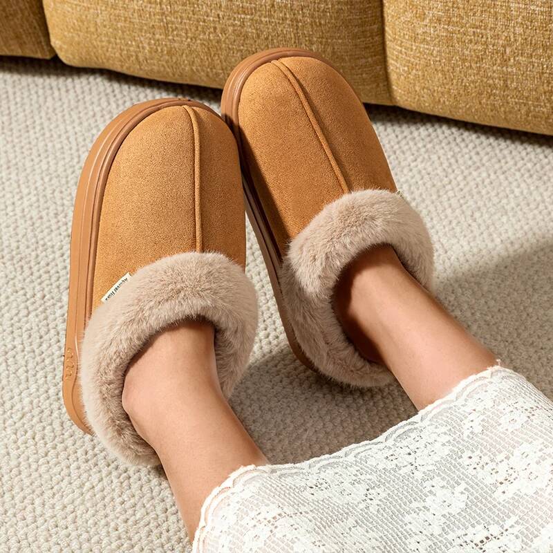 Fashion Women's Winter Slippers Indoor and Outdoor Warmth Anti-slip Comfort Thick Sole Casual Couple Home Shoes Snow Boots ddmythur