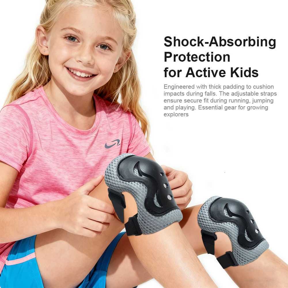 7PCS Kids 6Piece Protective Gear Set Adjustable HelmetKnee Elbow PadsWrist Guards for Skateboard Scooter Roller SkatingW251024