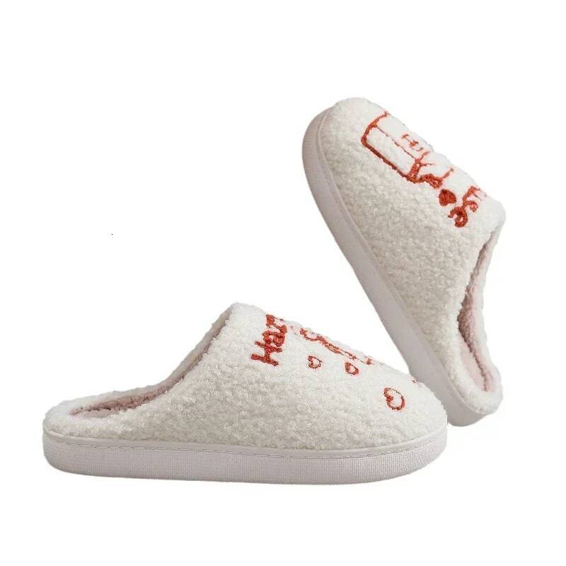 Men Women Household Slippers Autumn Winter Indoor Plush Warm Comfortable Flat Bottom Cotton Thick Sole Casual Shoes 2025 ddmythur