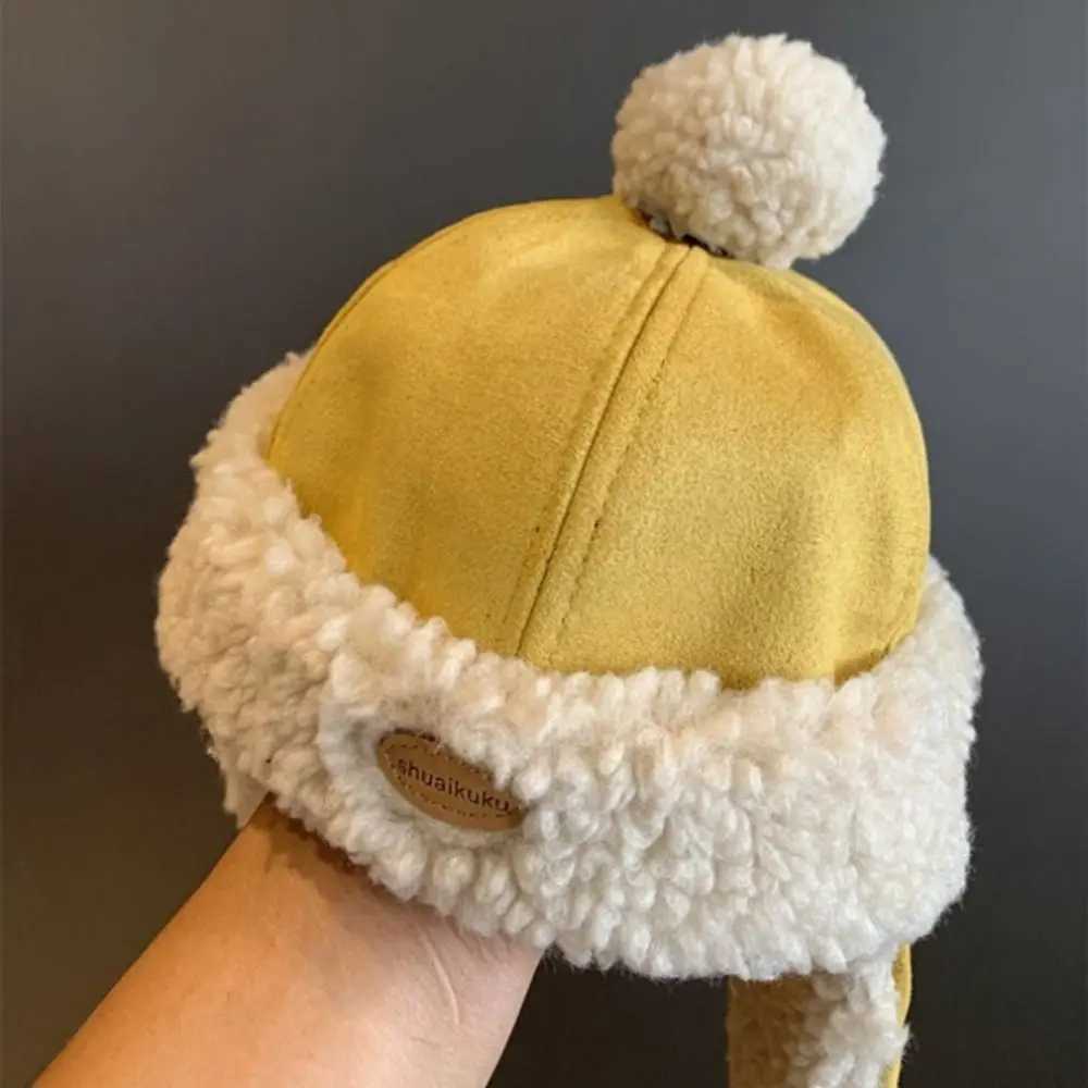 New Boy Girl Warm Scarf Hat Set Windproof Thicken Kid Lei Feng Hat Ear Protection Versatile Children Pullover CapsL251024