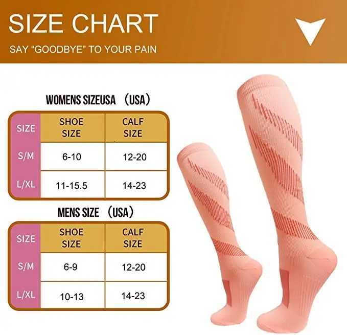 YS041 Compression Socks 2030mmhg High Stockings Men Sports Socks For Marathon Cycling Football Varicose Veins Pregnancy Nursing Y251024