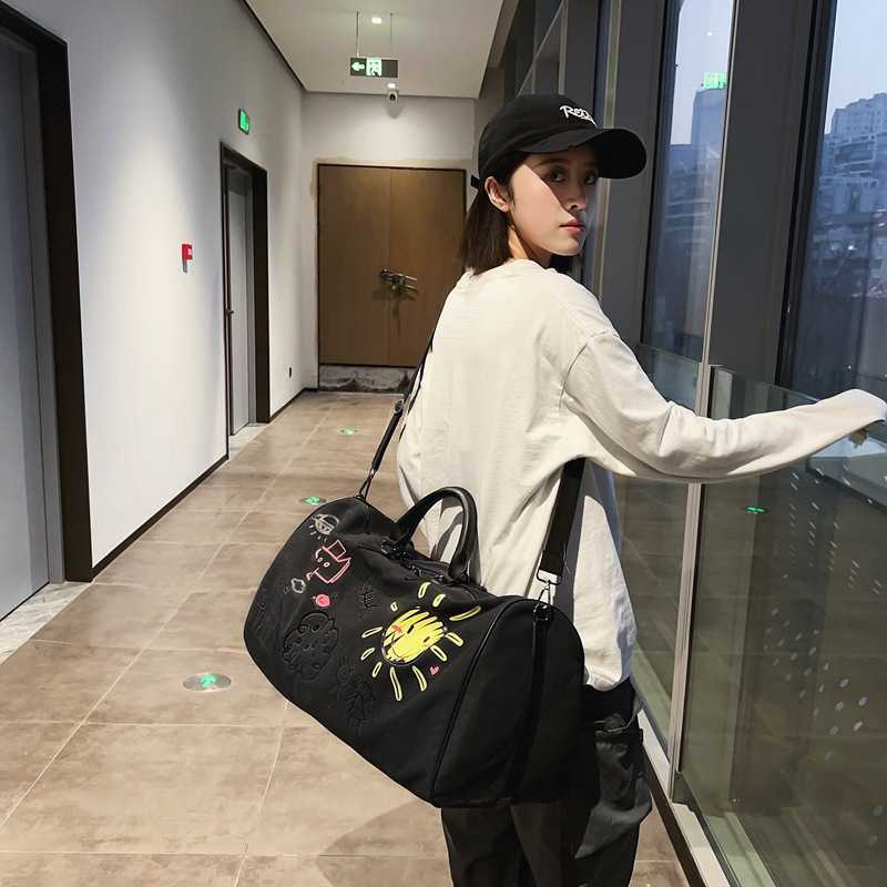 Short Trip Bag for Men and Women, Large Capacity 2024 New Model, Business Trip Sports Gym Bag, Commuter Crossbody Bag, Handheld Large Bag