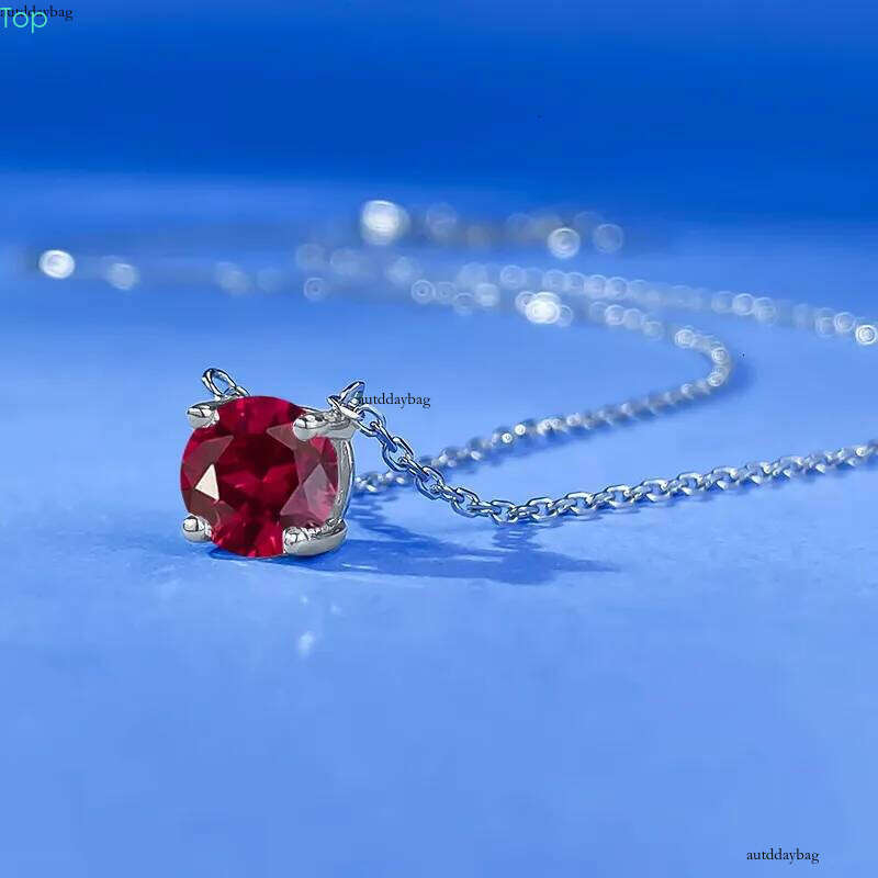 2024 Choucong Drop Ship Solitaire Pendant Gorgeous Sparkling Simple Fine Ladies Jewellery Real 100% Sterling Sier 6.5MM 1CT Women Wedding Beach Neckla