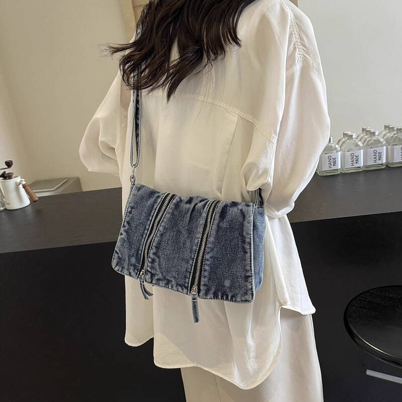 Small for Women Trendy 2025 New Fashion Large Capacity Shoulder High-end Versatile Lightweight Denim Crossbody Bag