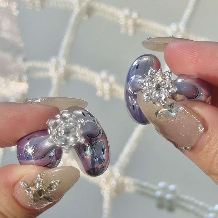 DHcollections Suitable for Freeclip Earphone Drill Rotatable Romantic Frost Flower Clip Buckle Niche Sweet Style Ear Accessories