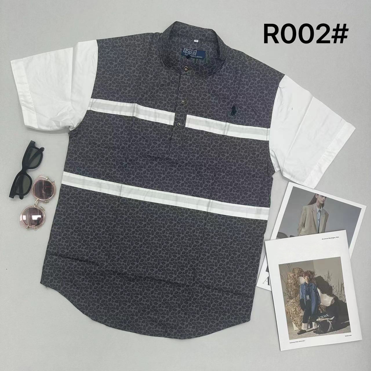 Men's Loose Fit Printed Cotton Shirt - 100% Cotton, Breathable & Casual, Stylish Printed Design for Daily & Vacation Wear(R002) - NO24