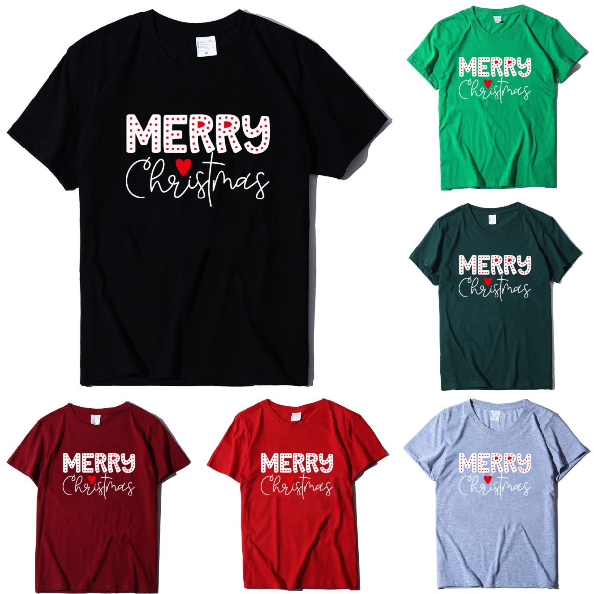 Customizable Multi-color Christmas Inspired T-Shirt Perfect Everyday Casual Outfit Choice