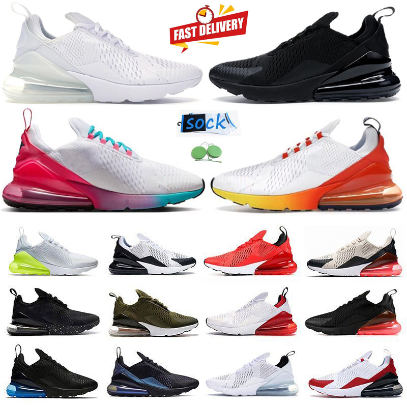 270 Running Shoes Men Women 270s 27c Sneaker Core Triple Black White University Blue Red Anthracite Barely Rose Light Bone Olive Navy Man Trainers Sports Sneakers