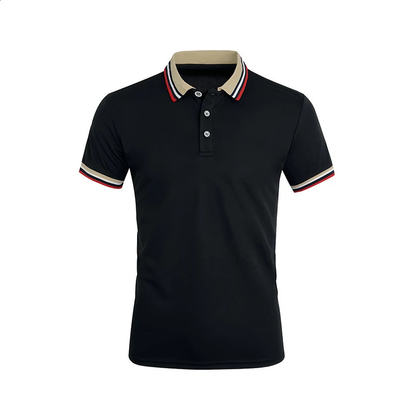 Men Summer Solid Casual Office Breathable Cotton Polo Shirt Fashion Male Business High Quality Striped Short Sleeve Top 251020