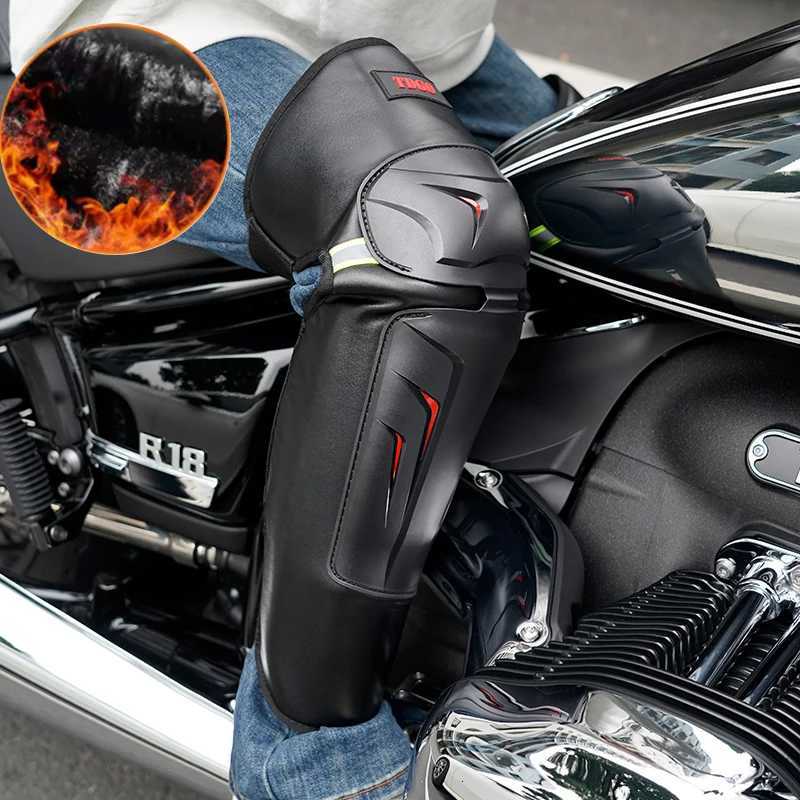 Winter Motorcycle Warm Kneepad Motorbike Riding Knee Pads Windproof Waterproof Winter Outdoor Knee Protective Guard PU LeatherW251024