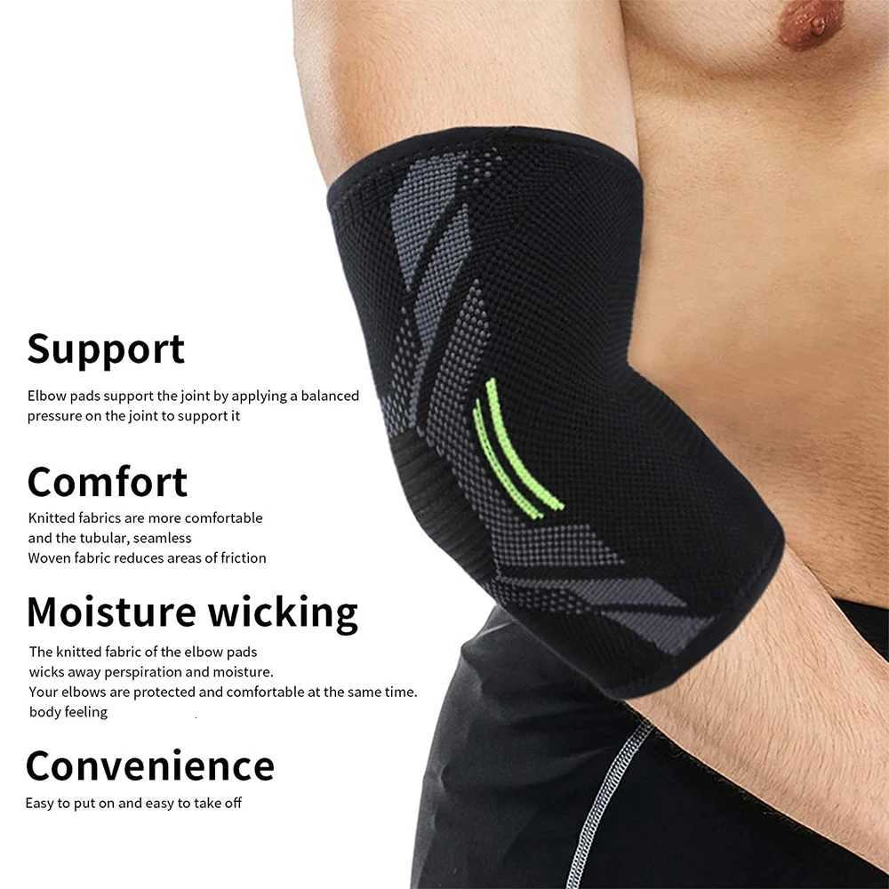 Elbow Support Elastic Gym Sport Elbow Protective Pad Absorb Sweat Sport Basketball Volleyball Tennis Arm Sleeve Elbow BraceW251024