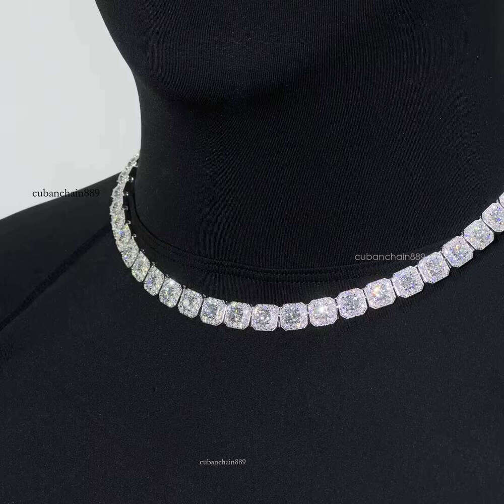 VvsTop jewelry necklaceMoissanite 12mm Cuban Chain Hip Hop Jewelry NecklaceFast deliveryGift for ladies