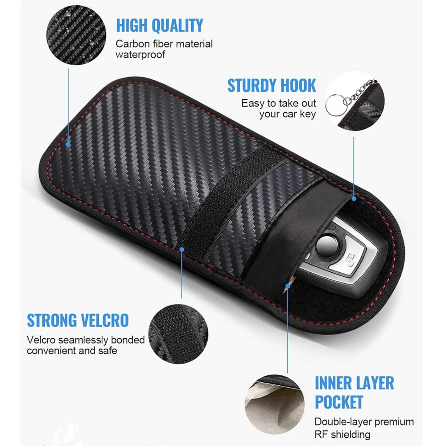 Personalized customized Car Key Bag Signal Blocking RFID Pouch AntiTheft Remote Protector for Vehicle Security Z251023