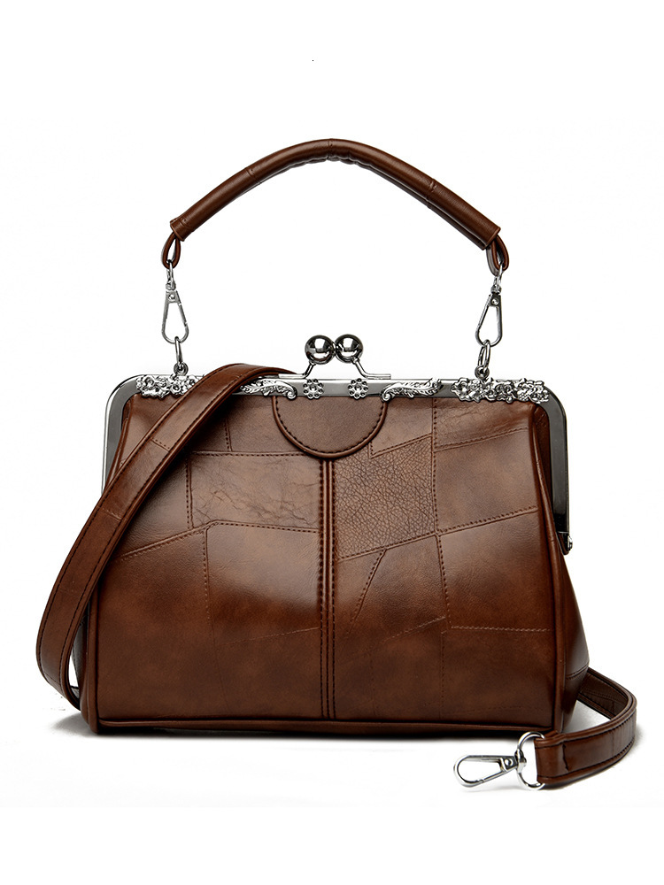 Autumn and winter new women's crossbody bag luxury handbag fresh style designer bag fashionable trend splicing leather women's shoulder bag