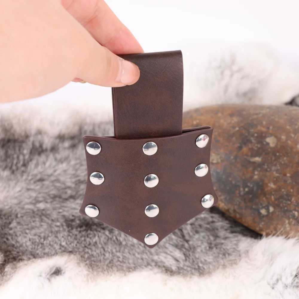 Medieval Viking Warrior PU Leather Belt Scabbard Perfect for Halloween OutingsLARP Parties Renaissance Color Cosplay Props W251024