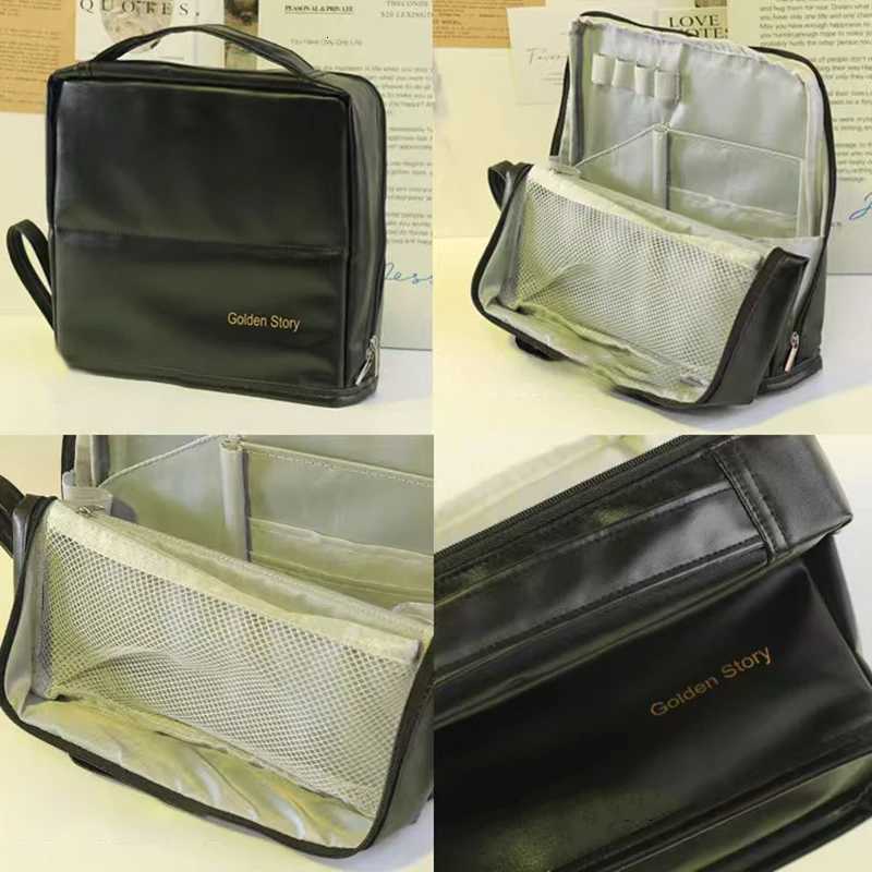 Extra Large Capacity Cosmetic Bag MultiCompartment MultiLayer Pen Bag High Aesthetic Solid Color Storage Bag CosmeticsT251024