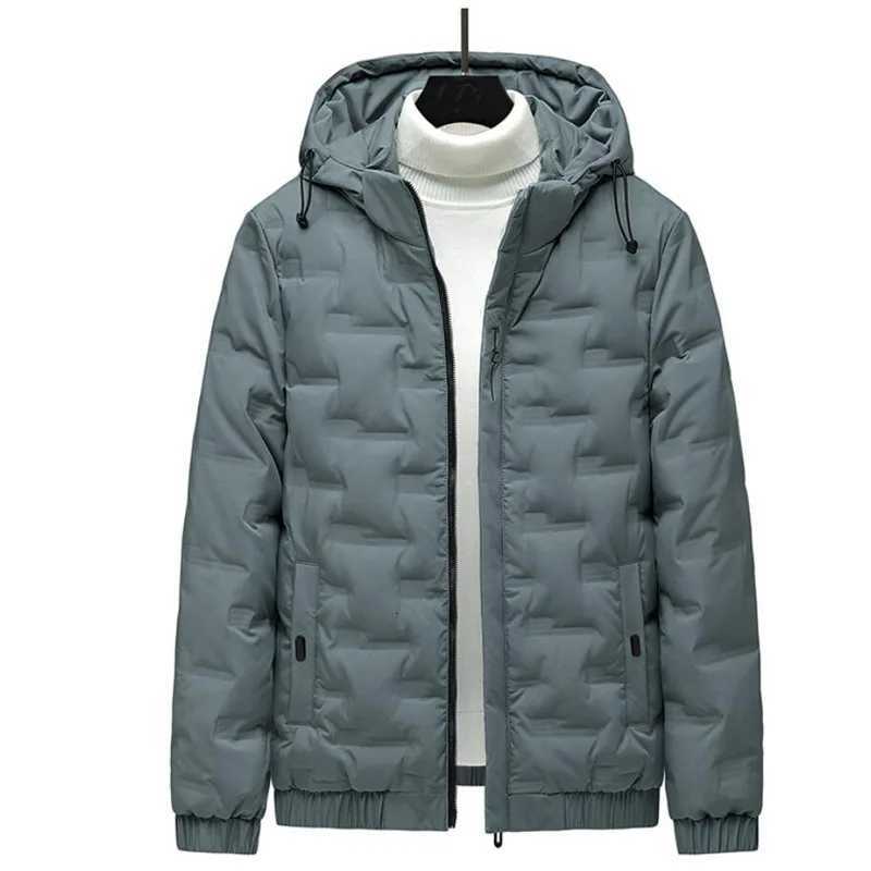 Mens jacket autumn winter new cotton coat gray duck down loose plus size tide padded jacket plus size down jacket 6XL 7XL 8XL Z251024
