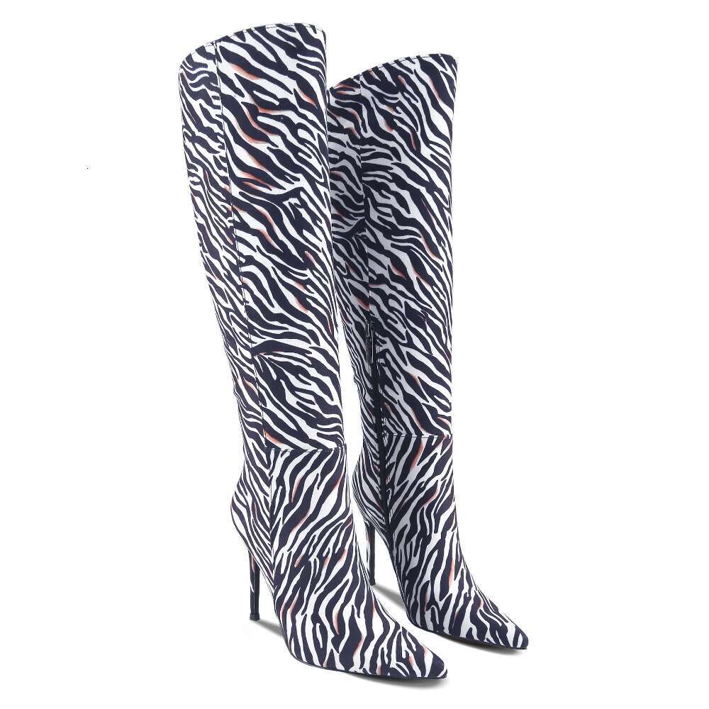 Sexy Side-Zip Stiletto Knee Boots For Women - 2025 Pointed Toe Party Shoes, Nightclub & Evening Event Heels