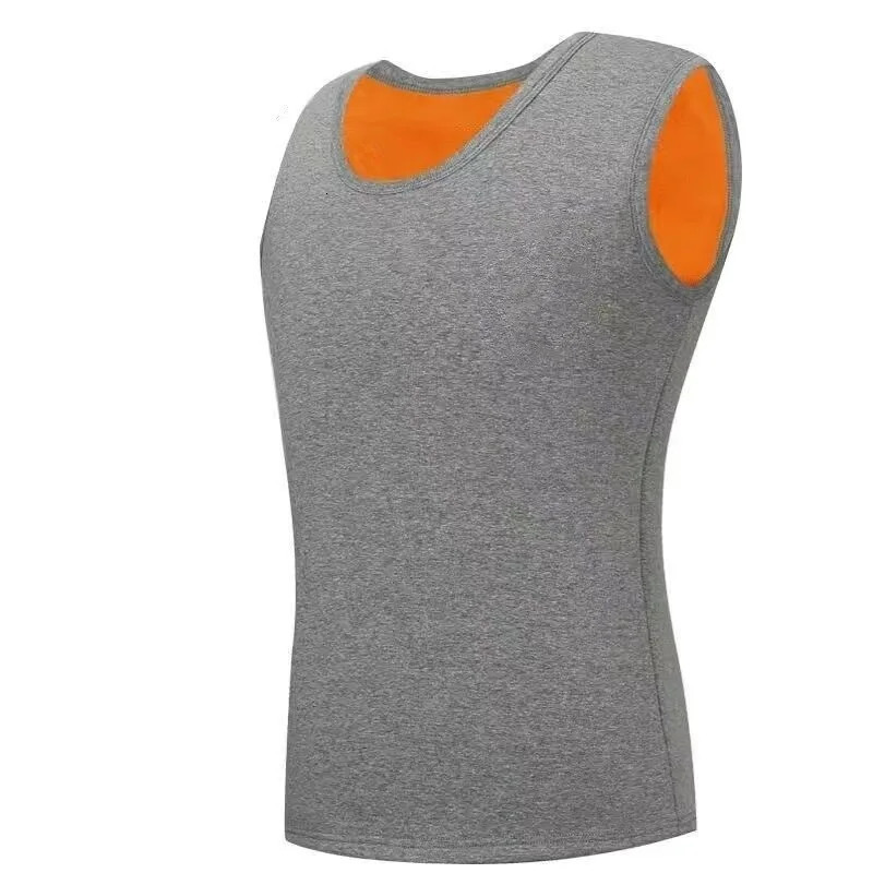 2pcs Men Thermal Underwear Man Sleeveless Vest Autumn WinterThermo Lingerie Mens Warm Top Thickening Thermo Vest Undershirt 251018