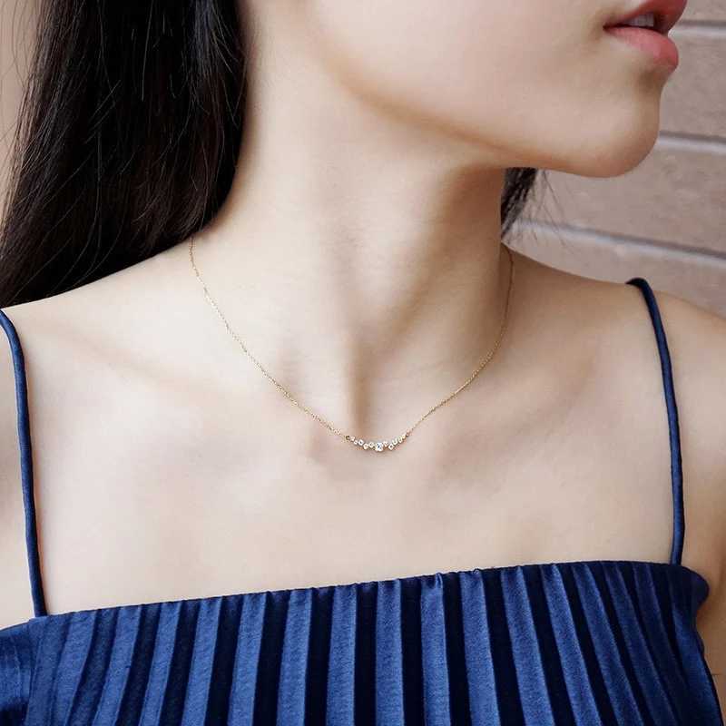 925 Sterling Silver 18k Gold Plated Necklace Moon Sparkling Zircon Clavicle Choker for Women Wedding Fine Jewelry CollaresXJ251024
