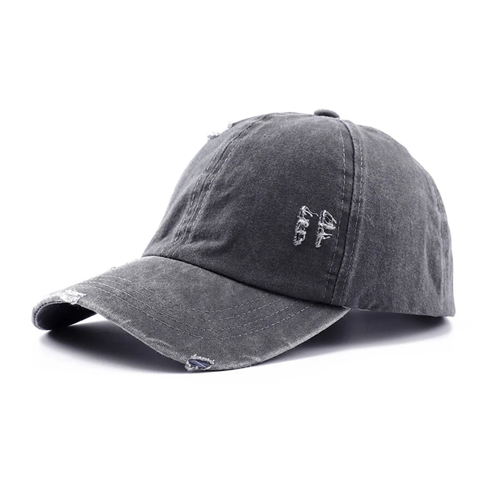Leopard Print Vintage Washed Cotton Baseball Cap Women Hip Hop Ponytail Messy Buns Outdoor Sport Hats Accessories 251023