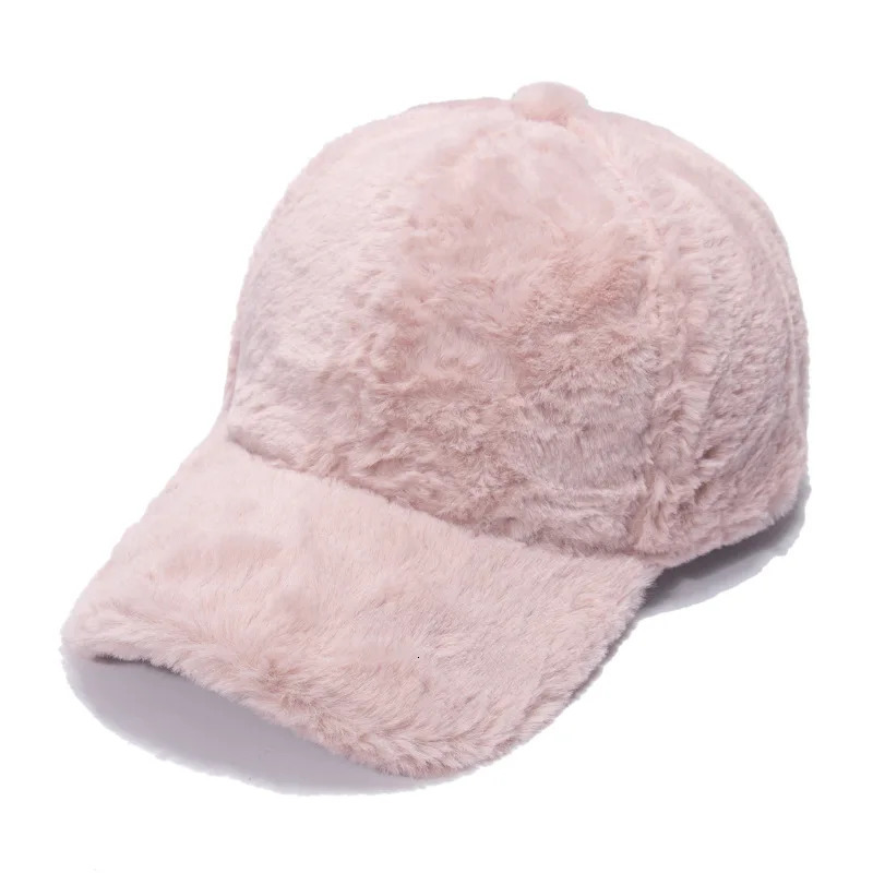 Imitation Rabbit Fur Baseball Cap Women Autumn Winter Warm Hat Men Outdoor Sports Travels Baseball Hat Hip Hop 251023