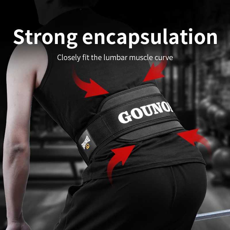 1Pc GOUNOD Gym Weightlifting Belt Adjustable Waist Back Support Squat Dumbbell Barbell Deadlifts Training Fitness Y251025