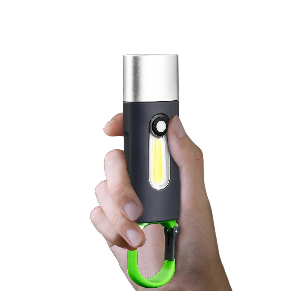 New Strong Light Flashlight MultiFunctional Outdoor Camping Light Portable Mini White Laser Flashlight Work Light W251025