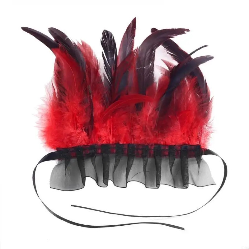 Ethnic Feathered Hand Cuffs Vintage Women Cosplay Costume Accessory Arm Sleeves 6XDA 251023
