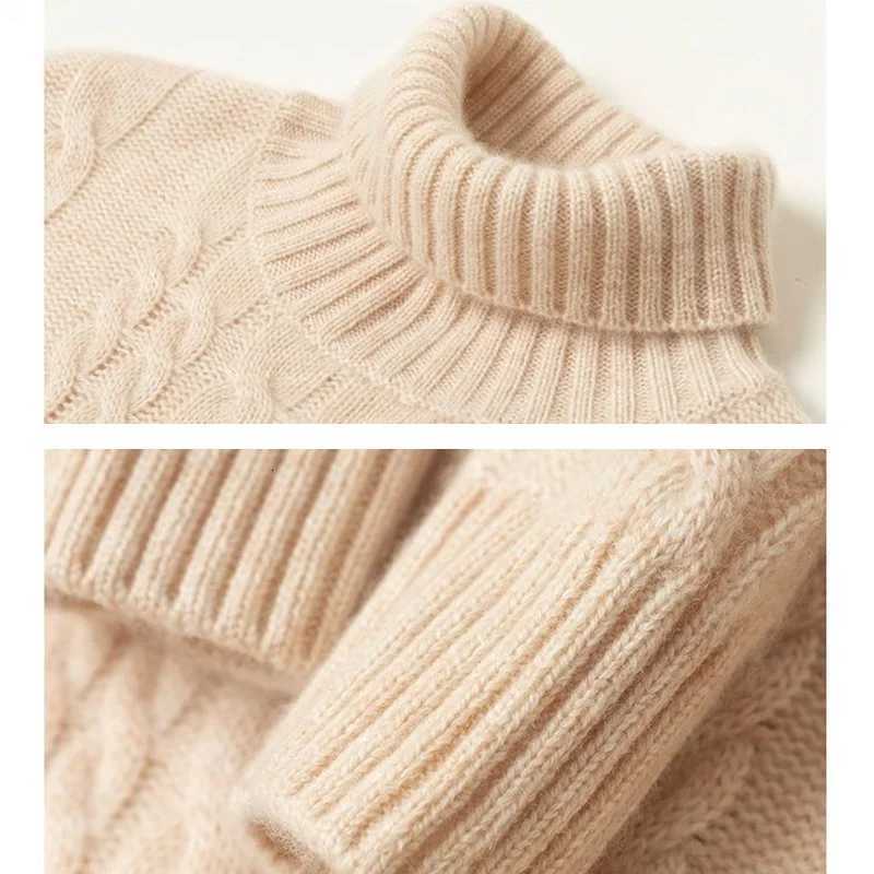 Street Turtleneck Sweater Women 2023 Autumn Winter Long Sleeve Cashmere Female Knitted Pullover Loose Lady Thicken KnitwearT251025