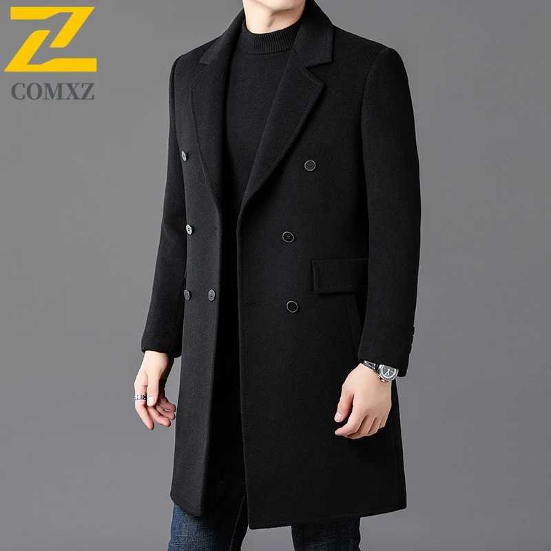 Winter New Woolen Overcoat Male Fashion Classic Suit Collar Warm Trench Coat Premium Business Style Scratch Resistant Long CoatT251025