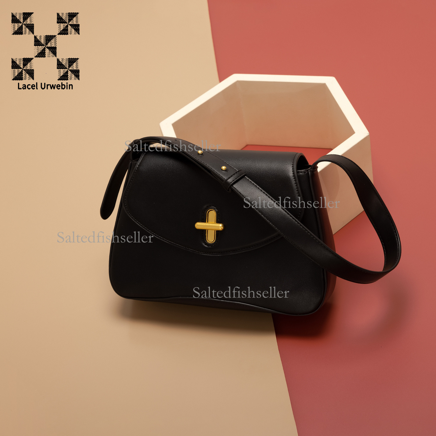 Lacel Urwebin Designer Luxury French Underarm Women's Bag New Fashion Handbag Versatile Daily Metal Buckle Commuter Business Single Shoulder Cros