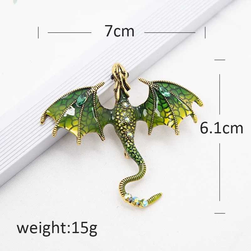 Enamel Fly Dragon Brooch for Women Men Rhinestone Beautiful Legand Animal Party Office Classic Broochs Pins Gifts Accessories J251115