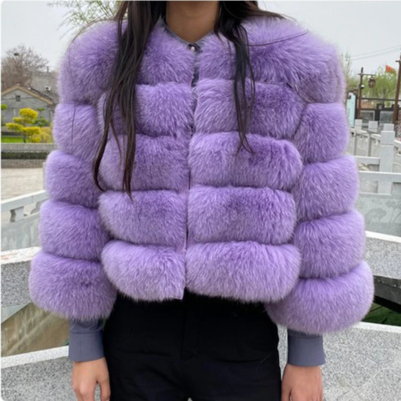 Fluffy Jacket for Lady High Quality Thick Warm Winter Coat Elegant White Gray Furry Outerwears 2023 Womens Faux Fur Coat 251011