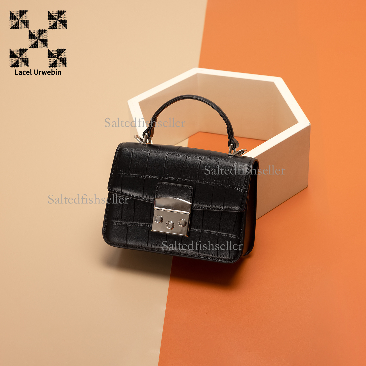 Lacel Urwebin Designer New Korean Casual Metal Snap Button Handbag Fashion And Chic Small And Exquisite Small Square Bag Single Shoulder Women's 