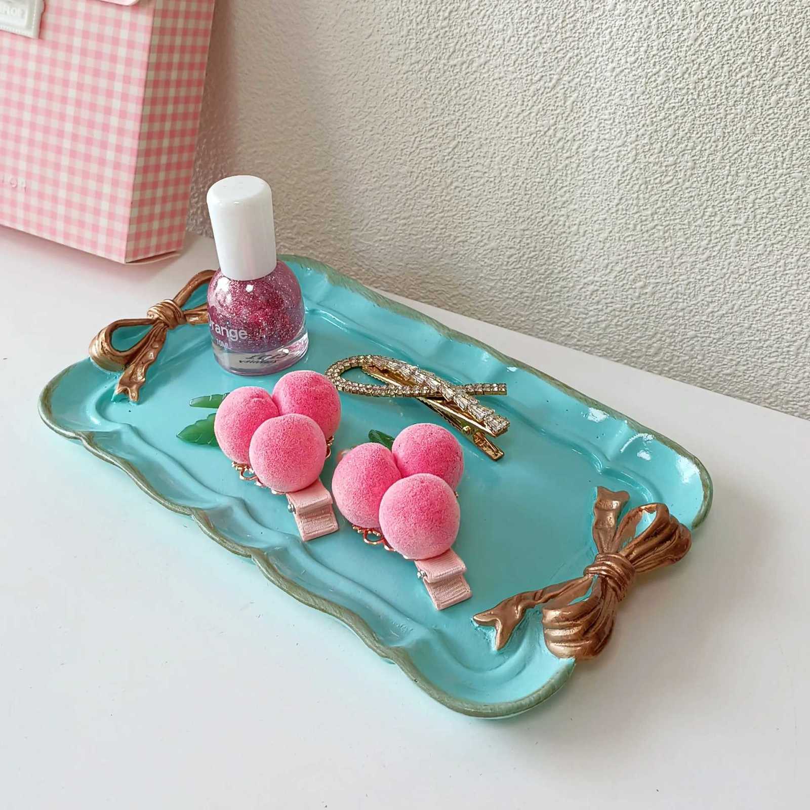 Piece Bow Tray Fruit Dessert Resin Tray Cake Jewelry Storage Tray Party Decoration Tableware Candy Tray Organizer Tools Y251025
