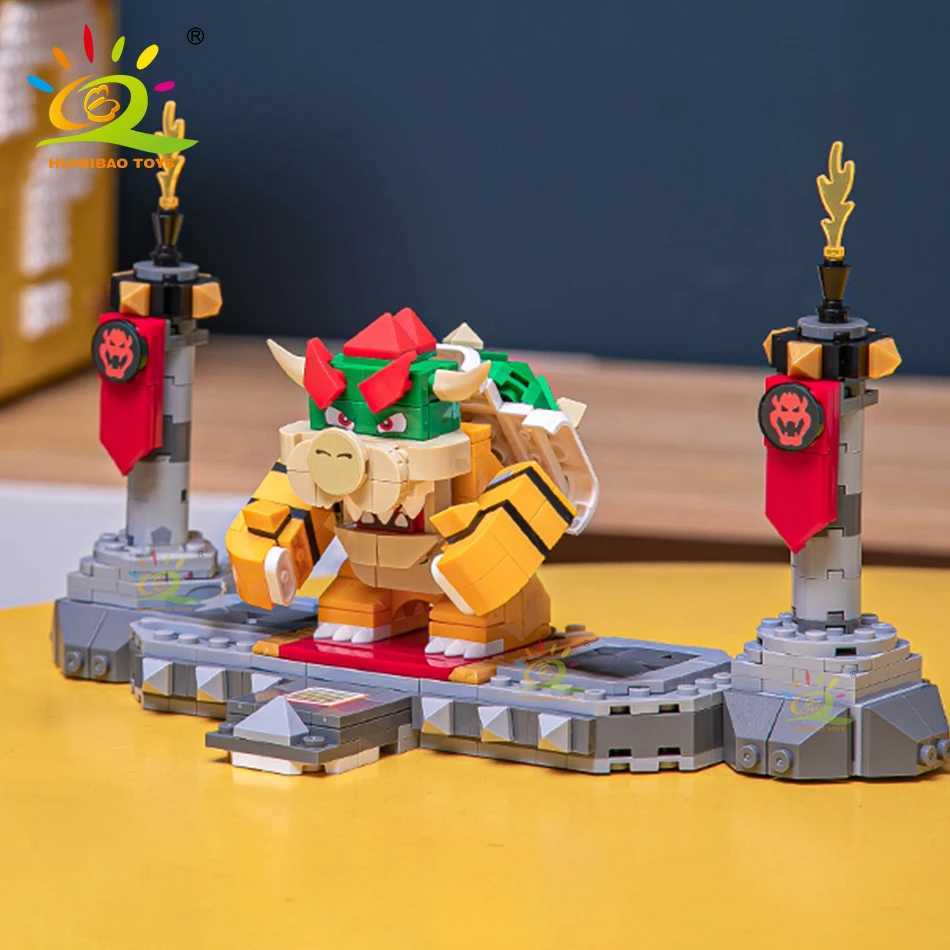 HUIQIBAO TOYS 491Pcs Boys DIY Japanese Games Cartoon Koopa With Combat Platform Building Blocks Bricks Toys Children Adult Gift C251023