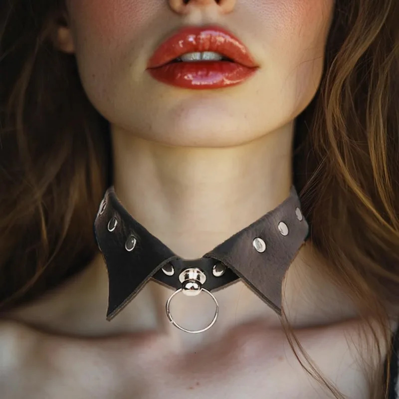 Gothic Leather Choker Necklaces Black Punk Nightclub Jewerly Accessories for Women Girlfriend 251023