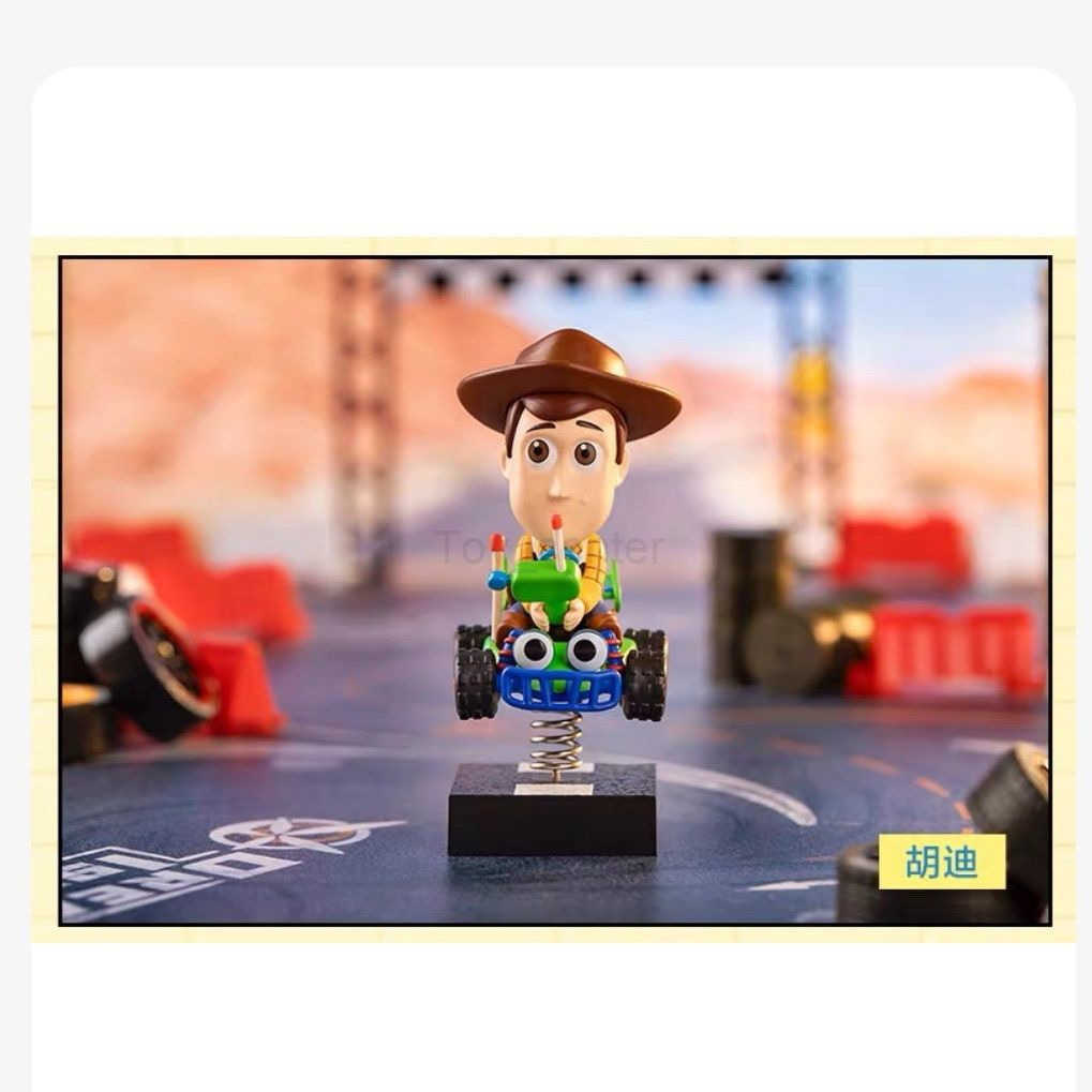 Disney POPMART Bubble Mart Pixar Shake Series Car Blind Box New Woody Strawberry Bear H251025