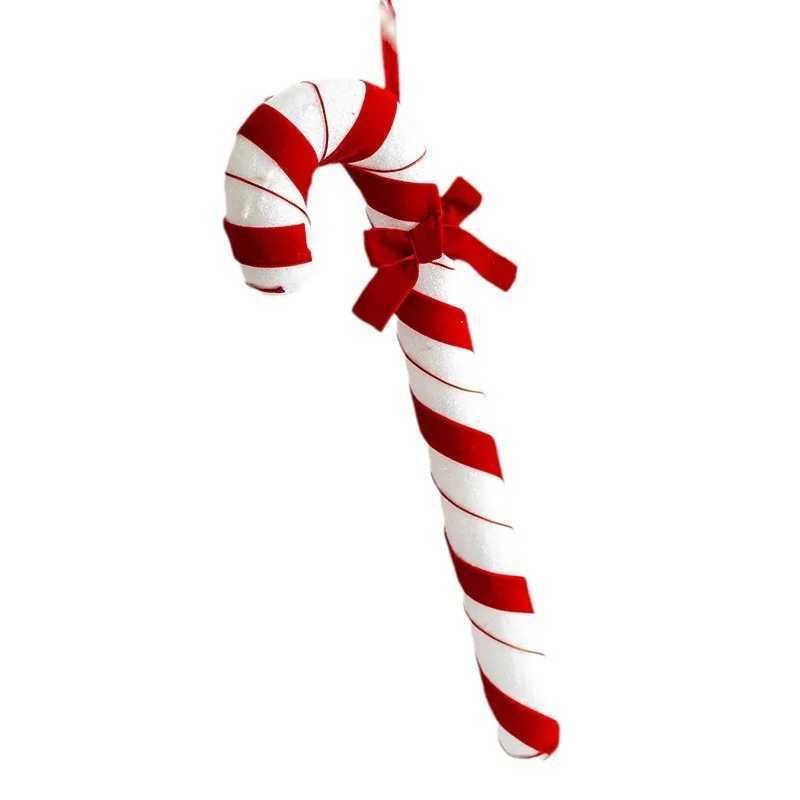 Christmas Candy Cane Hanging Ornaments Lollipop Christmas Tree Hanging Ornaments Christmas Crafts Crutches Indoor Outdoor Props C251024