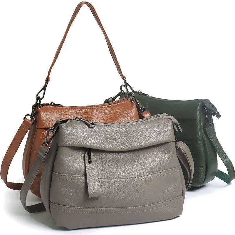 Jonlily Women Genuine Leather Shoulder Female Handbag Totes High Capacity Commuter Casual Daybag Sling Bag Purse -Kg1526 251025