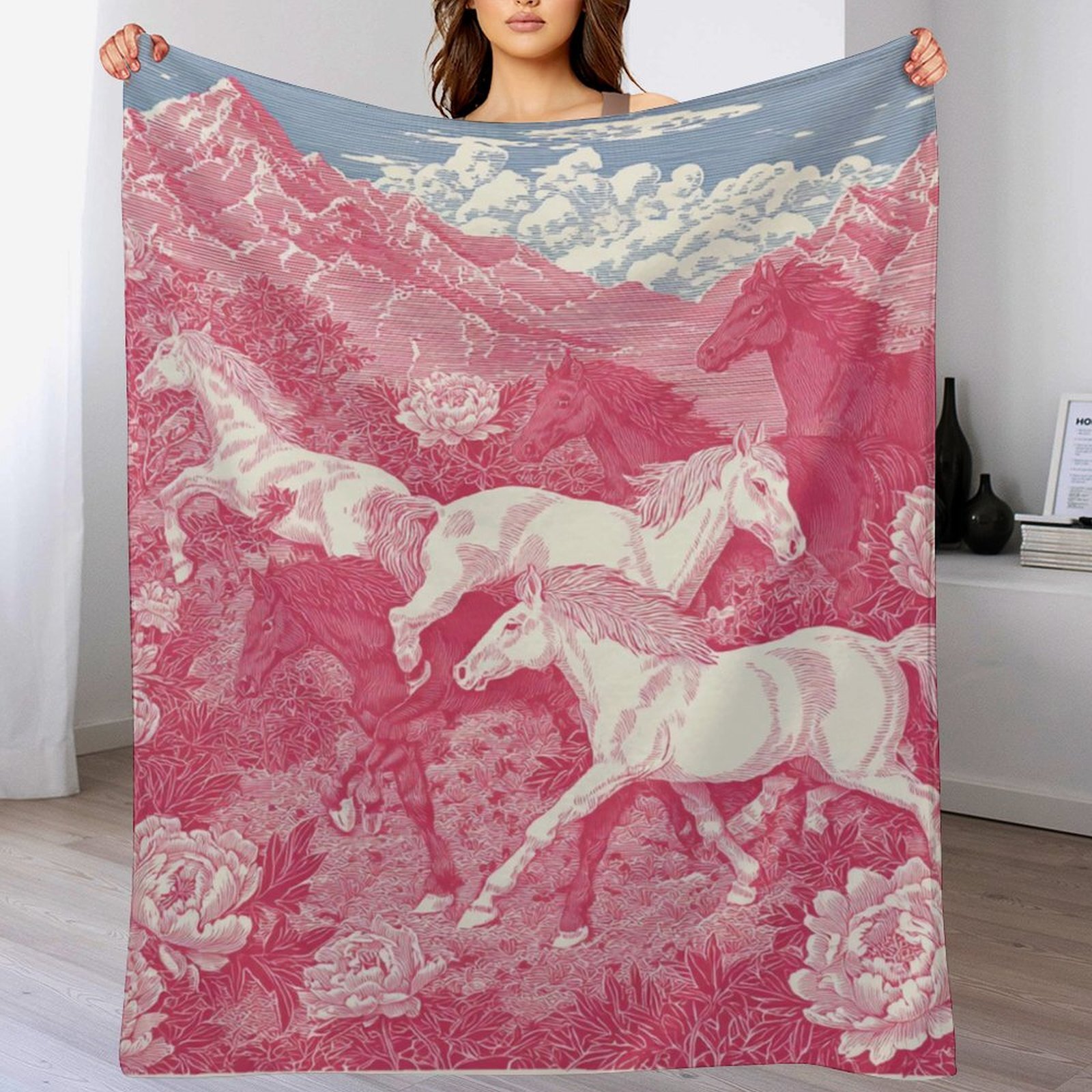 H Designer Horse blanket blanket throw cashmere vibration blanket copert Home Travel Throw Summer Air Conditioner Beach home bedding blankets throws H