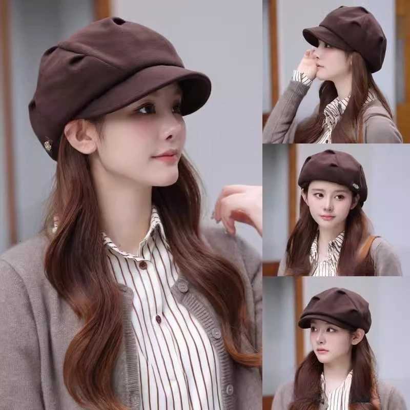 Ladies Beret Hat Autumn and Winter Casual Versatile Newsboy C Adjustable Fashion British Retro Octagonal Hat Y251025
