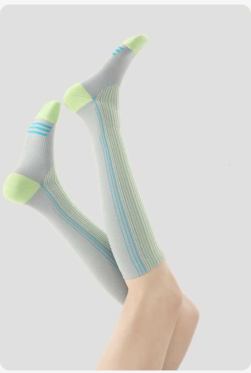 Womens Summer Autumn Thin MidCalf Compression Socks AntiSlip Breathable Seamless for Yoga Running Fitness Hiking for Lady Y251024