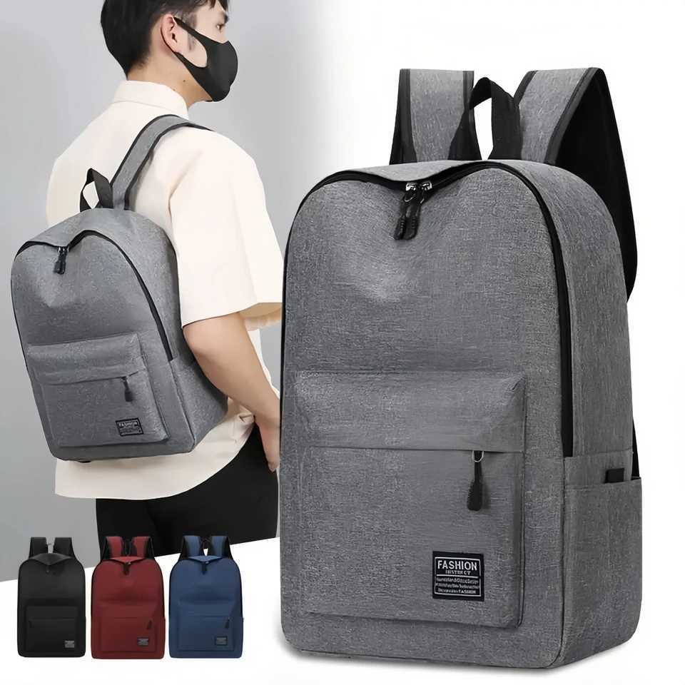 Mens Large Capacity Minimalist Preppy Backpack Commuter Tote Backpack Durable Travel Laptop Bag Minimalist Preppy Styletan W251025