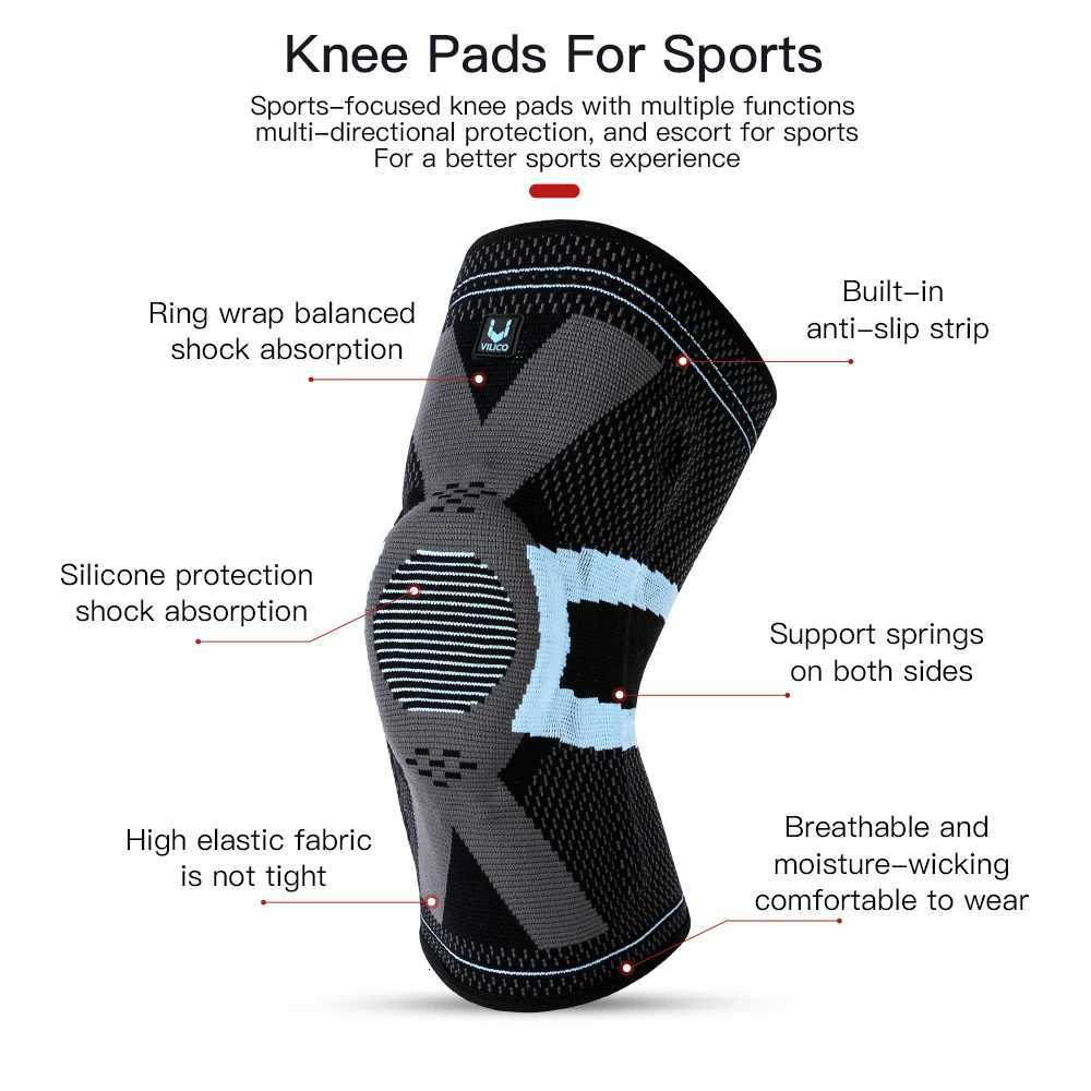 2 Piece Sports Patella Support Knee Brace Knitted Spring Compression Full Protect Elastic Breathable Knee Support For Men Women Y251024