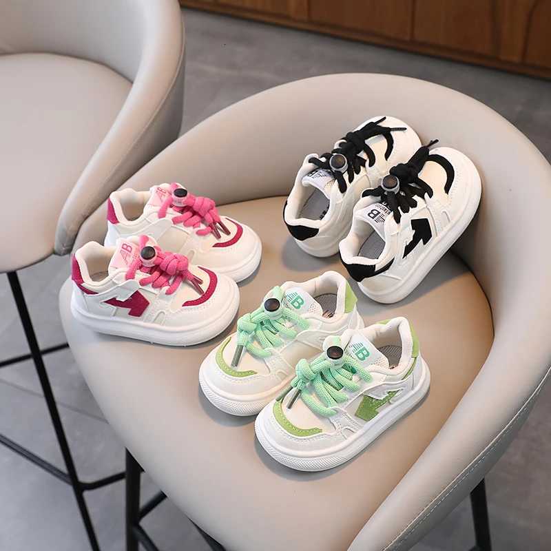 Girls Sports Shoes 2024 New Childrens Leather Casual Shoes Versatile Boys and Babies s skate shoesT251025 S251027