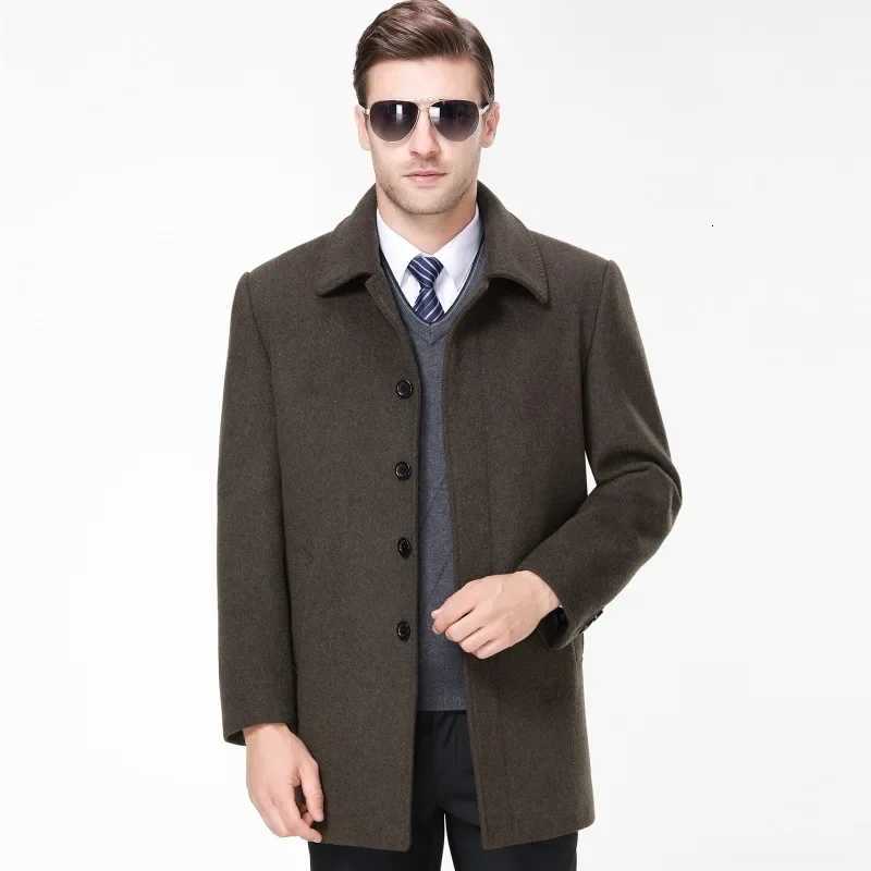 Cashmere 60 Wool Coat Mens Polo Collar Plush Thick Warm Coats for Men Business Casual Clothing Male Clothes Abrigos FCY4723T251025